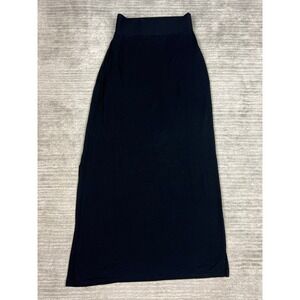 a.n.a Maxi Skirt Women XS Black A New Approach Solid Rayon Stretch Jersey Casual